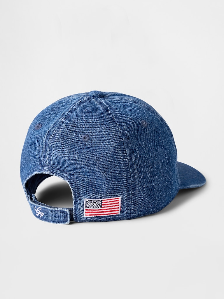 Kids Denim Gap Logo Baseball Hat