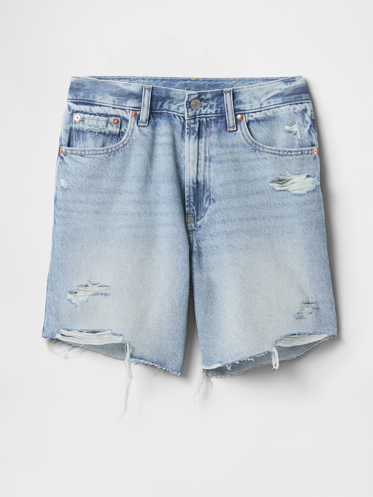 8" Mid Rise '90s Loose Denim Bermuda Shorts