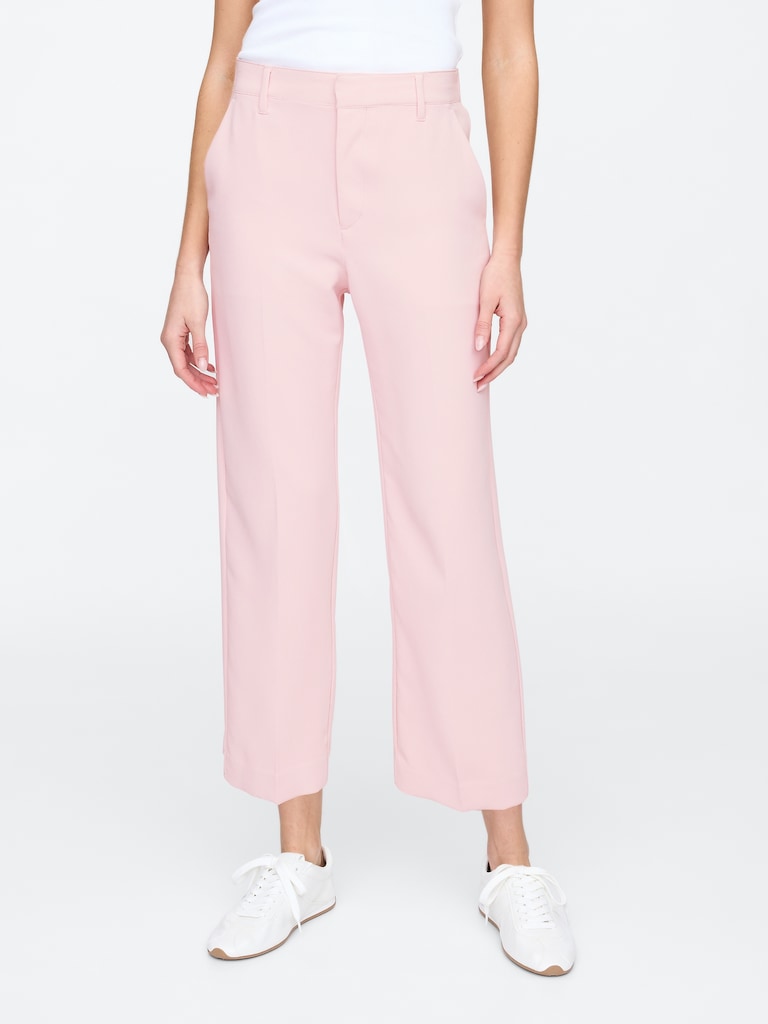 High Rise Easy Straight-Leg Pants