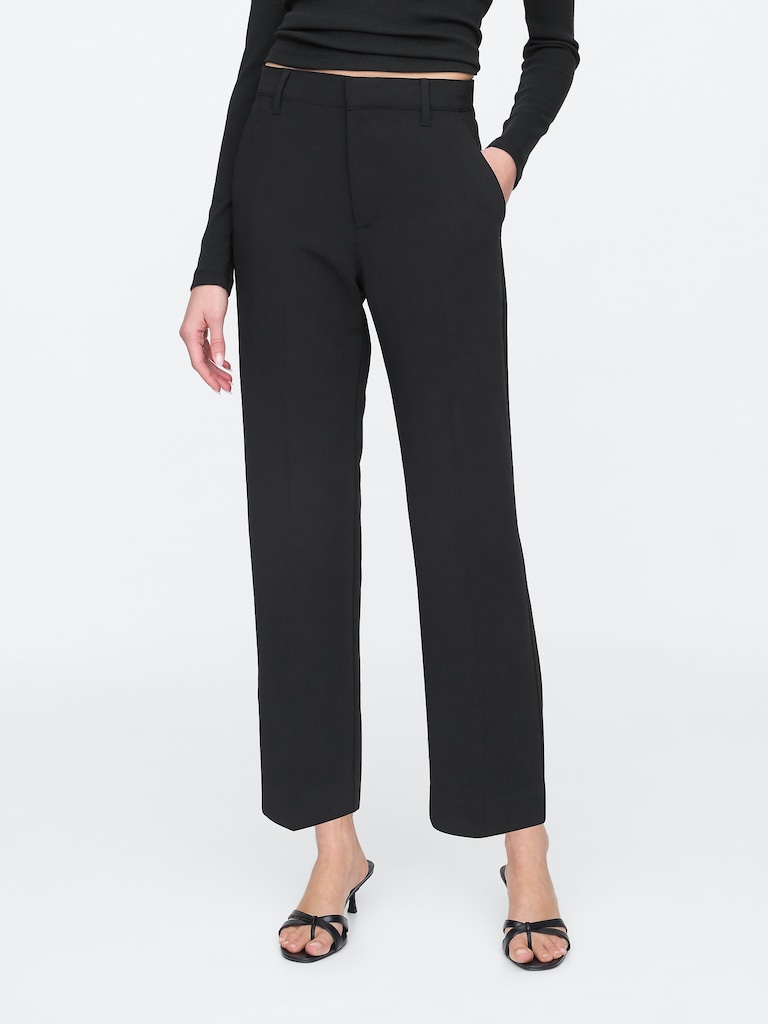 High Rise Easy Straight-Leg Pants