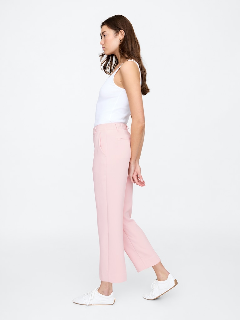High Rise Easy Straight-Leg Pants