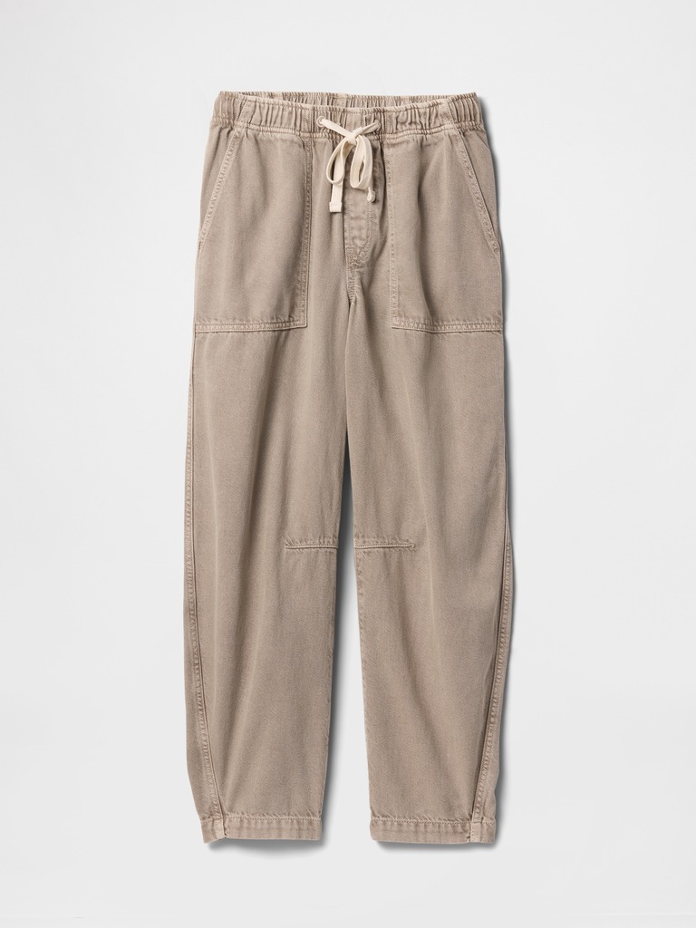 Mid Rise SuperSoft Pull-On Barrel Jeans