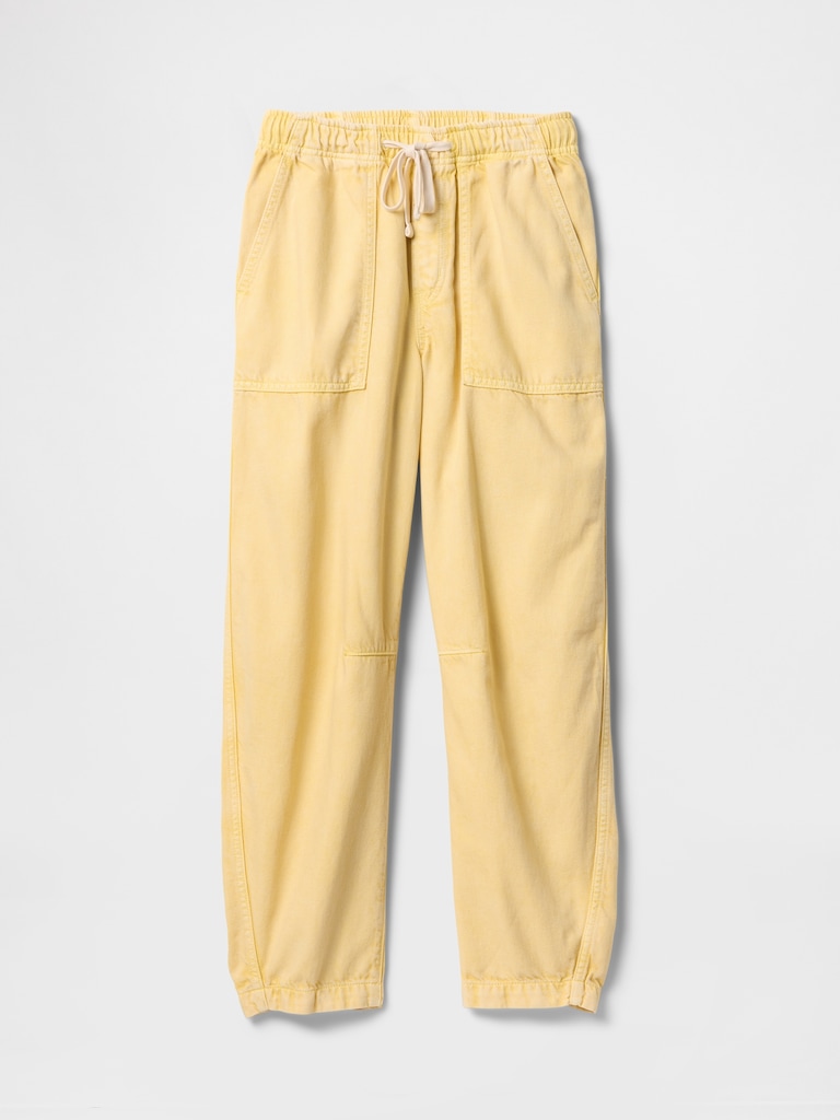 Mid Rise SuperSoft Pull-On Barrel Jeans