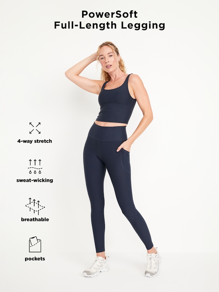 High-Waisted PowerSoft Full-Length Pocket Leggings