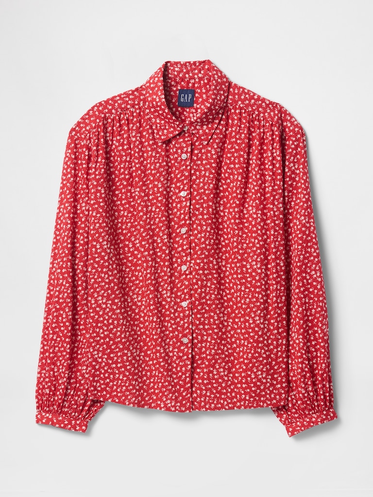 Relaxed Button-Front Shirt