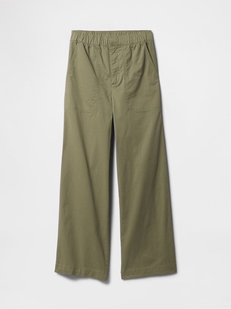 High Rise Easy Wide-Leg Khakis