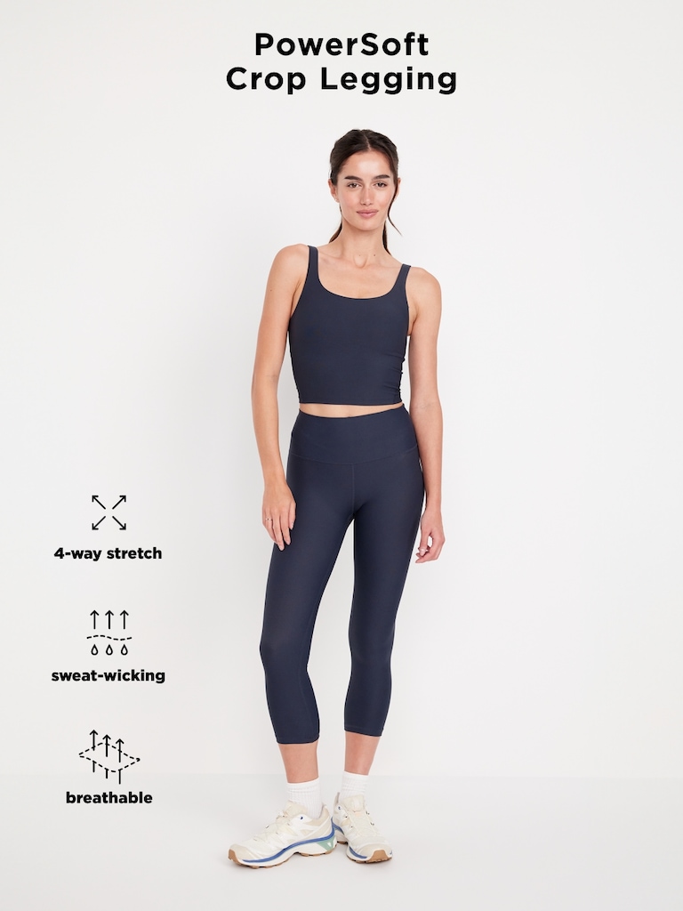 High-Waisted PowerSoft Crop Leggings