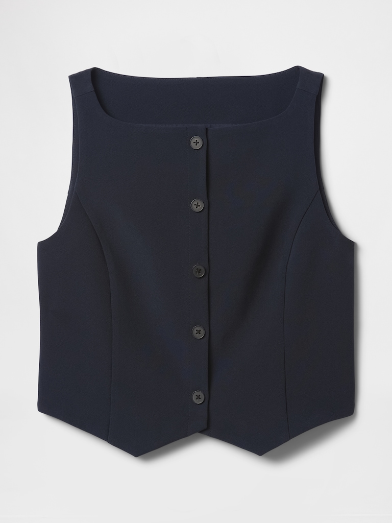 BiStretch Boatneck Crop Vest