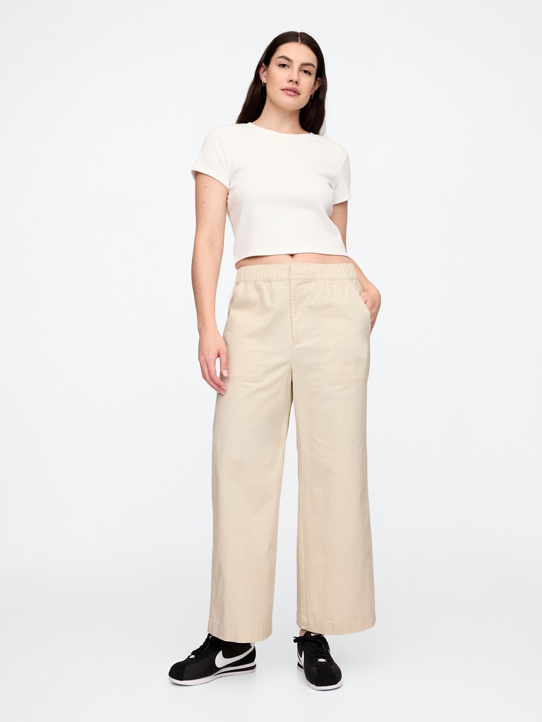 High Rise Easy Wide-Leg Khakis
