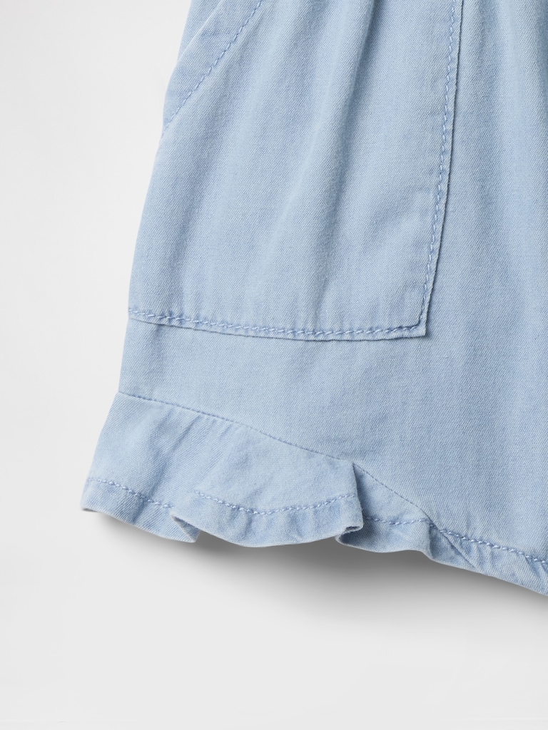 babyGap Chambray Ruffle Pull-On Shorts