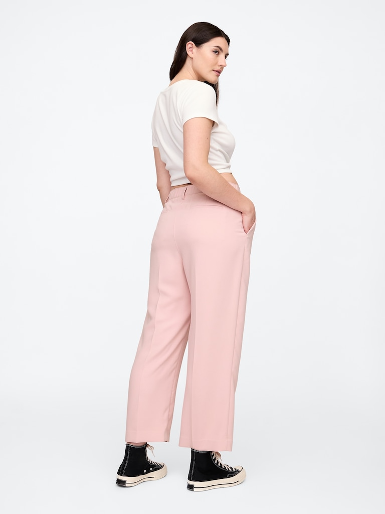 High Rise Easy Straight-Leg Pants