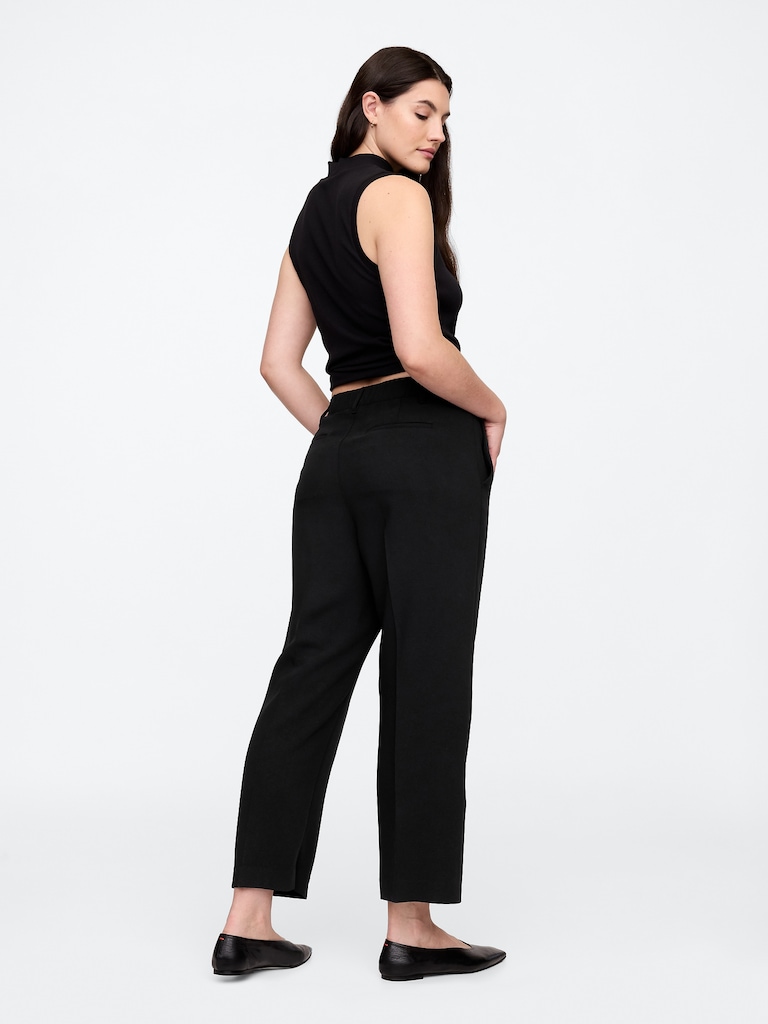 High Rise Easy Straight-Leg Pants