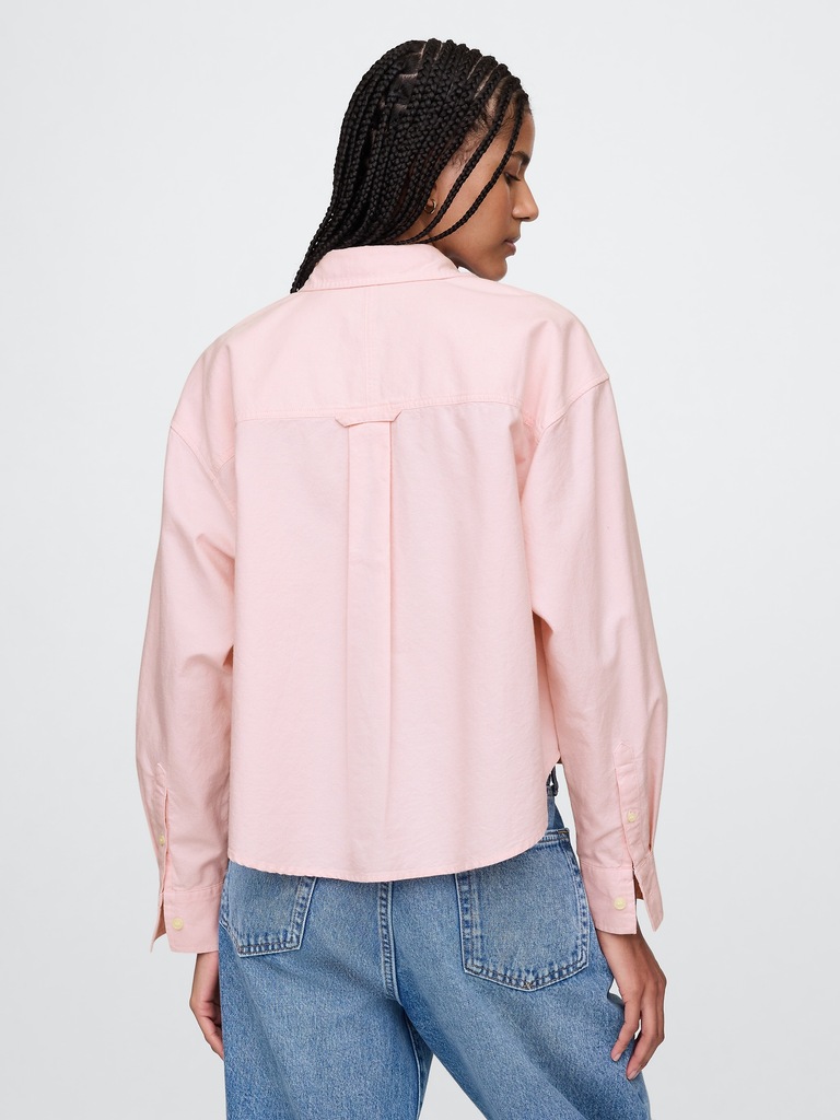 Organic Cotton Oxford Crop Big Shirt