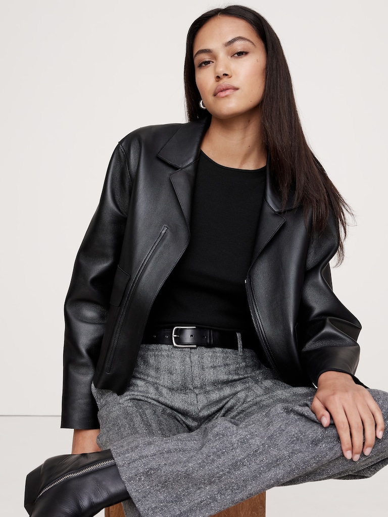 Ribbed Long-Sleeve Crew-Neck T-Shirt