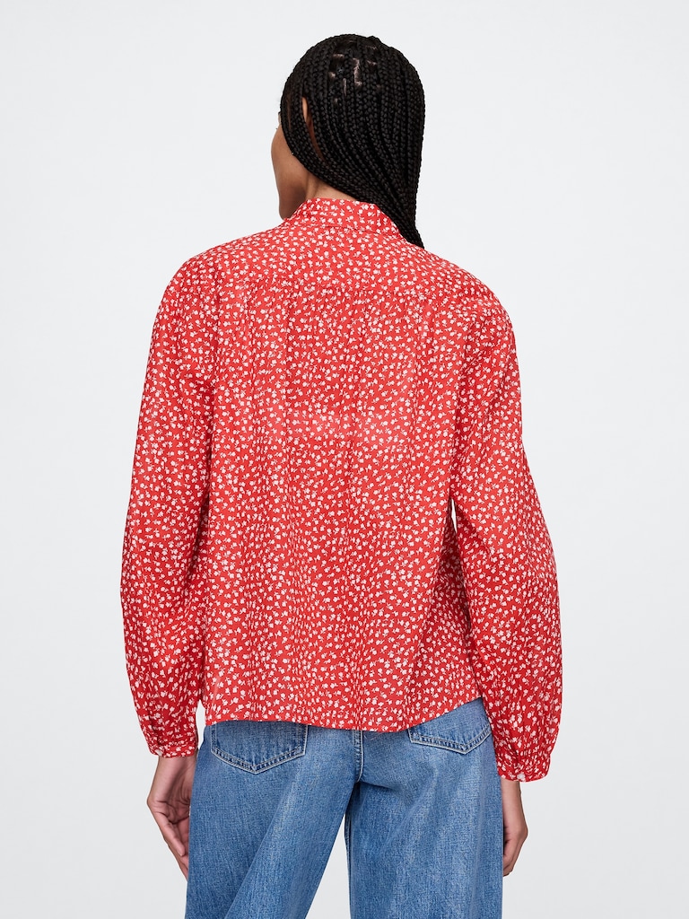 Relaxed Button-Front Shirt