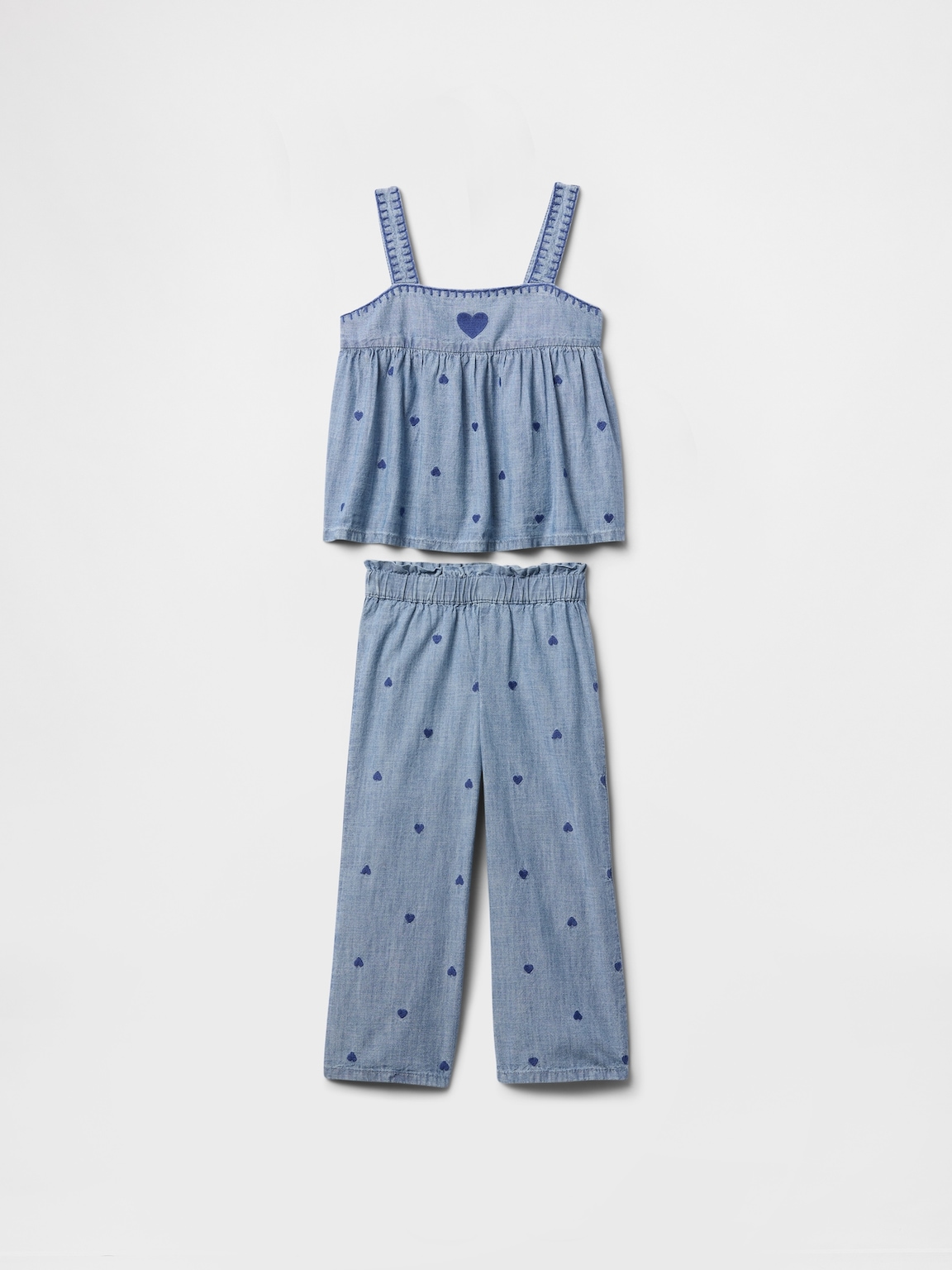 Baby & Toddler Chambray Heart Outfit Set