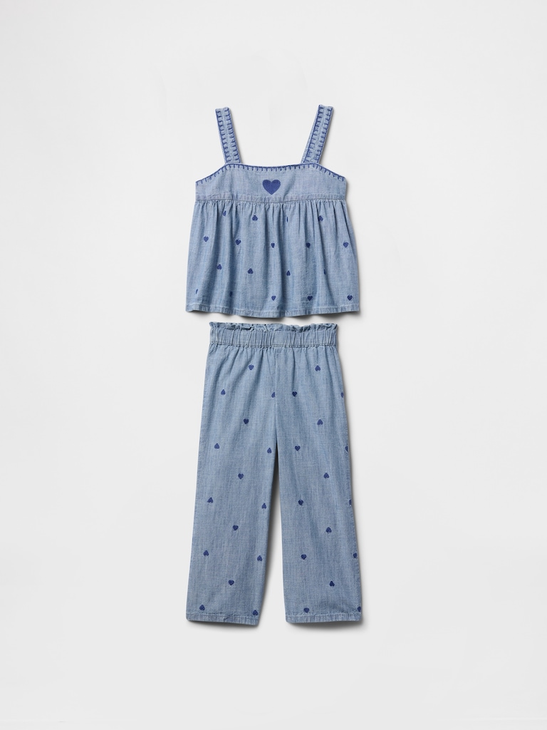 Baby & Toddler Chambray Heart Outfit Set