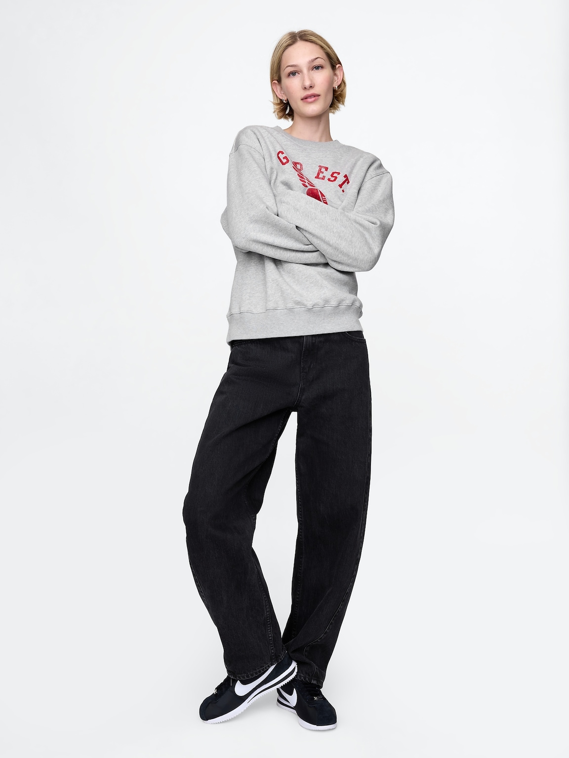 VintageSoft Gap Logo Tunic Sweatshirt