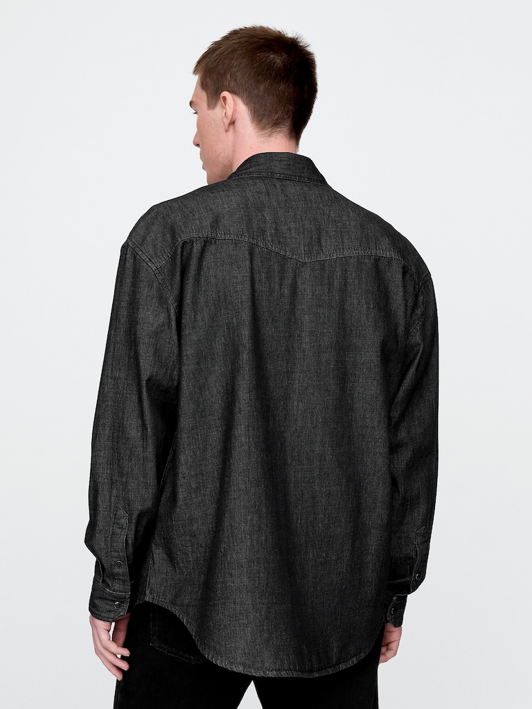 Denim Western Big Shirt