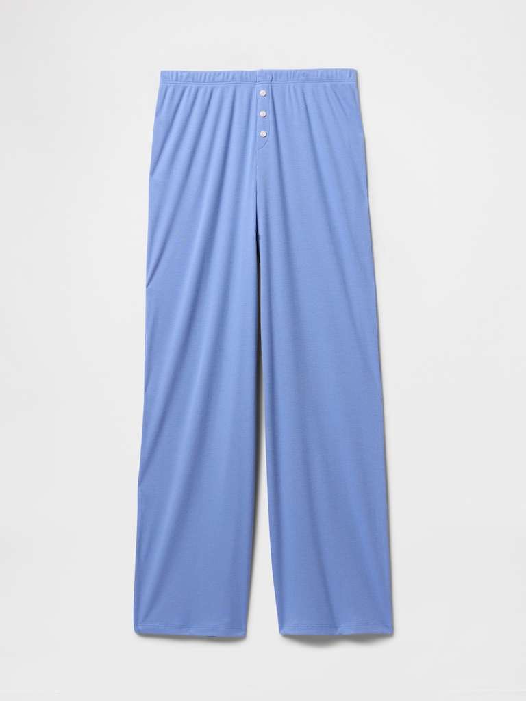 Mini Rib Wide-Leg PJ Pants
