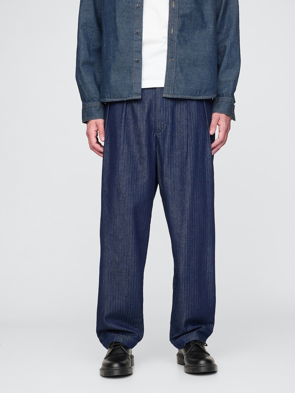 UltraSoft Denim Herringbone Trousers
