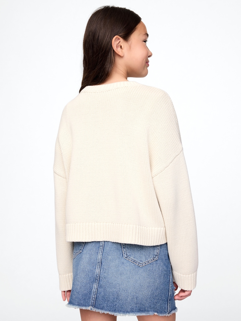 Kids Boxy Butterfly Sweater