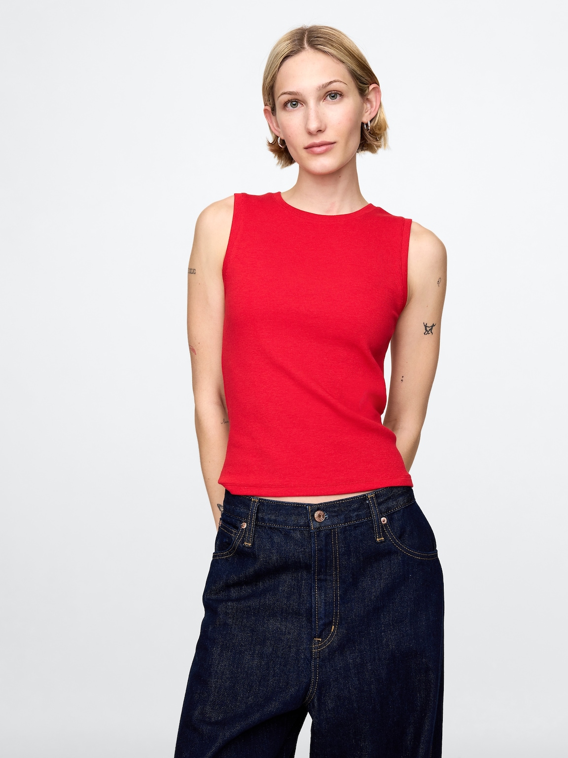 V-Neck Hardware One-Piece Swimsuit
