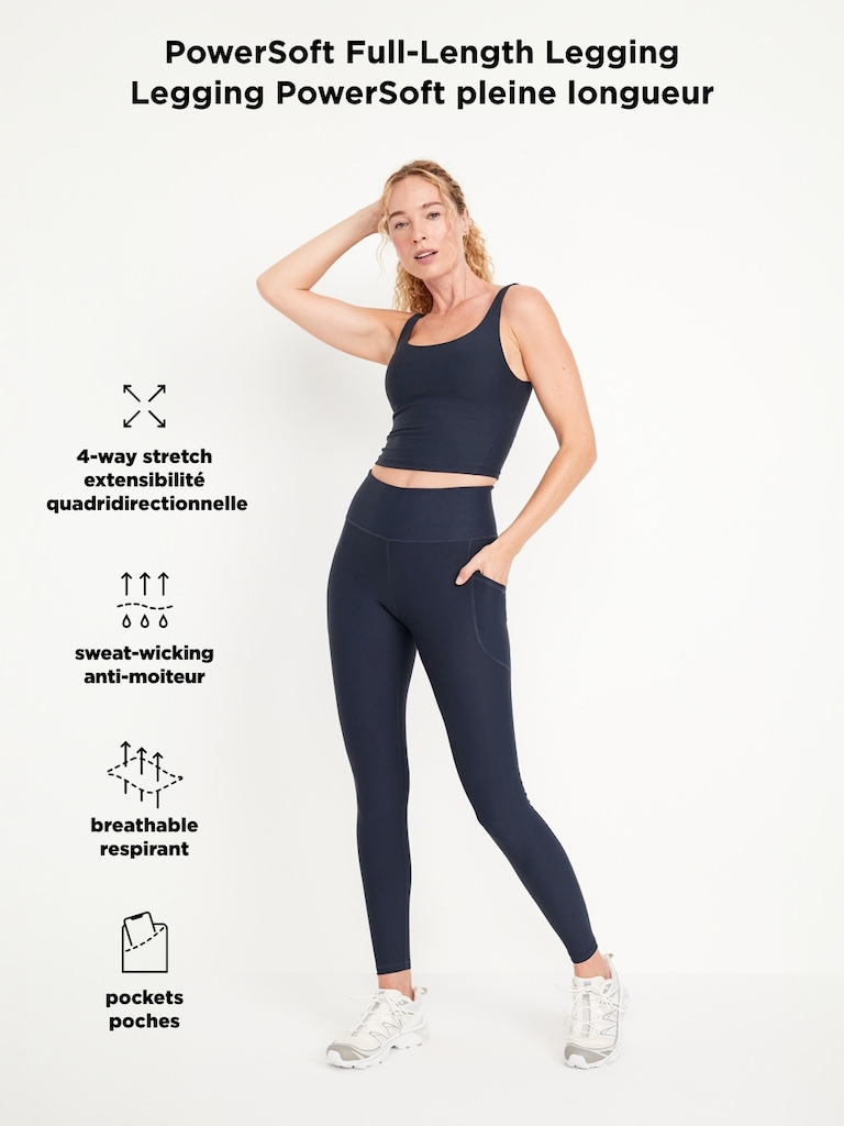 High-Waisted PowerSoft Full-Length Pocket Leggings