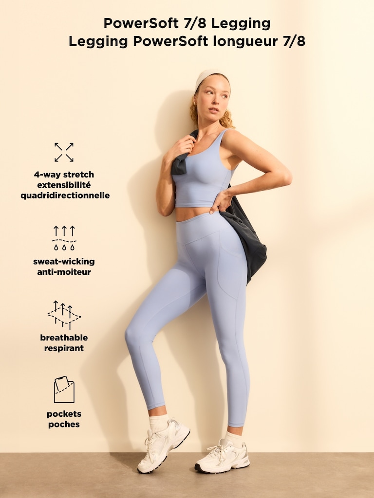 High-Waisted PowerSoft 7/8 Pocket Leggings