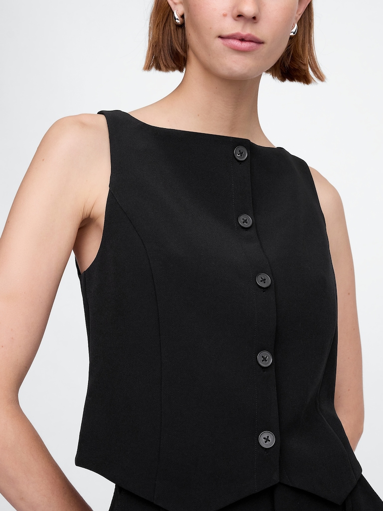 BiStretch Boatneck Crop Vest