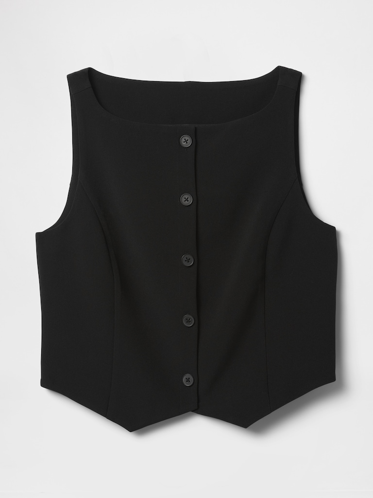 BiStretch Boatneck Crop Vest