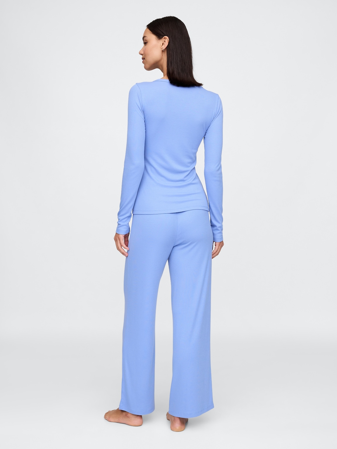 Mini Rib Wide-Leg PJ Pants