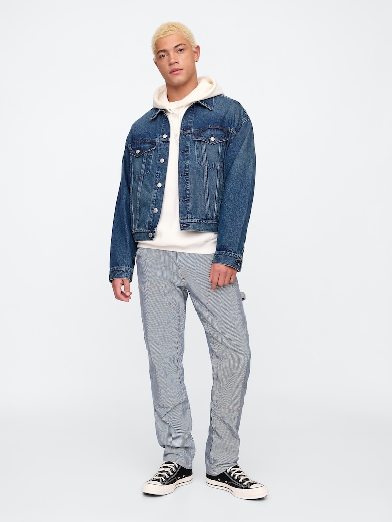 Stripe Straight Carpenter Jeans