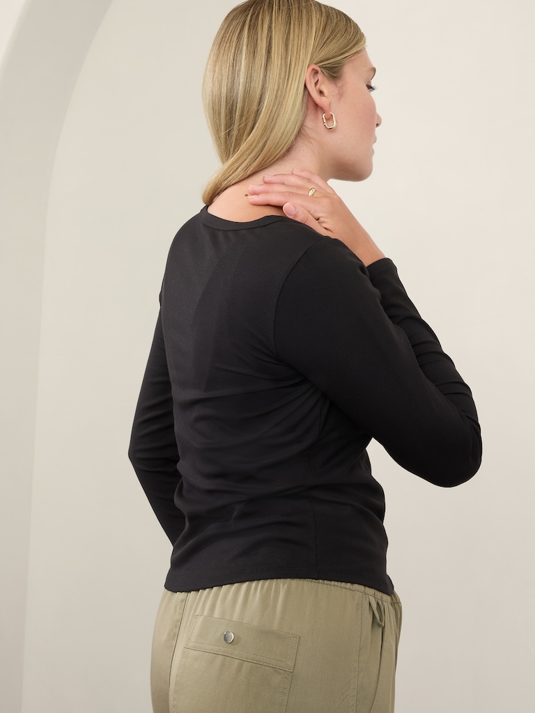 Signature Rib Square Neck Top