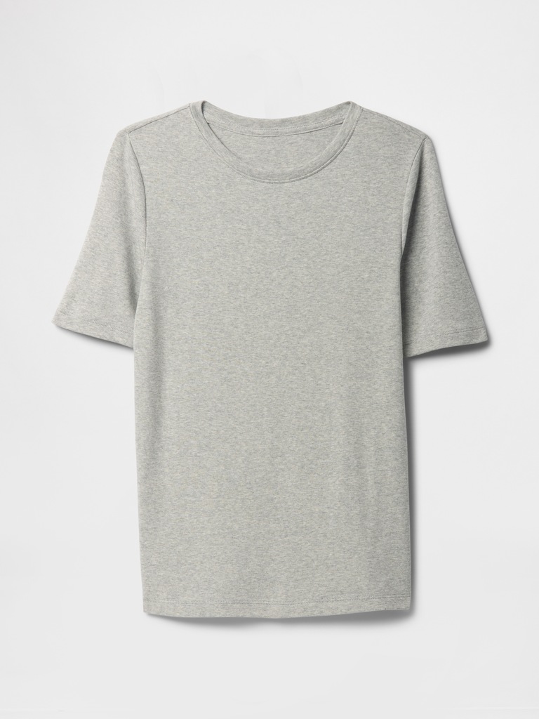 Modern Ribbed Crewneck T-Shirt