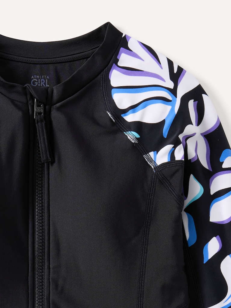 Athleta Girl Rashguard One Piece Swimsuit