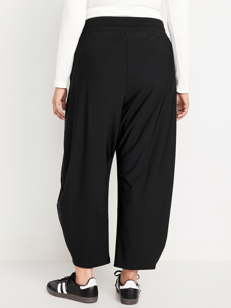 High-Waisted SleekTech Barrel Ankle Pants
