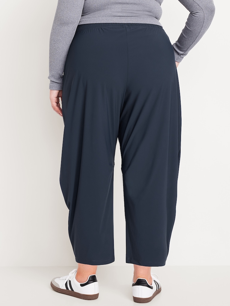 High-Waisted SleekTech Barrel Ankle Pants