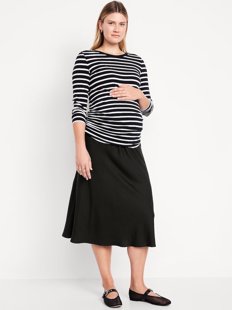 Maternity A-Line Midi Skirt