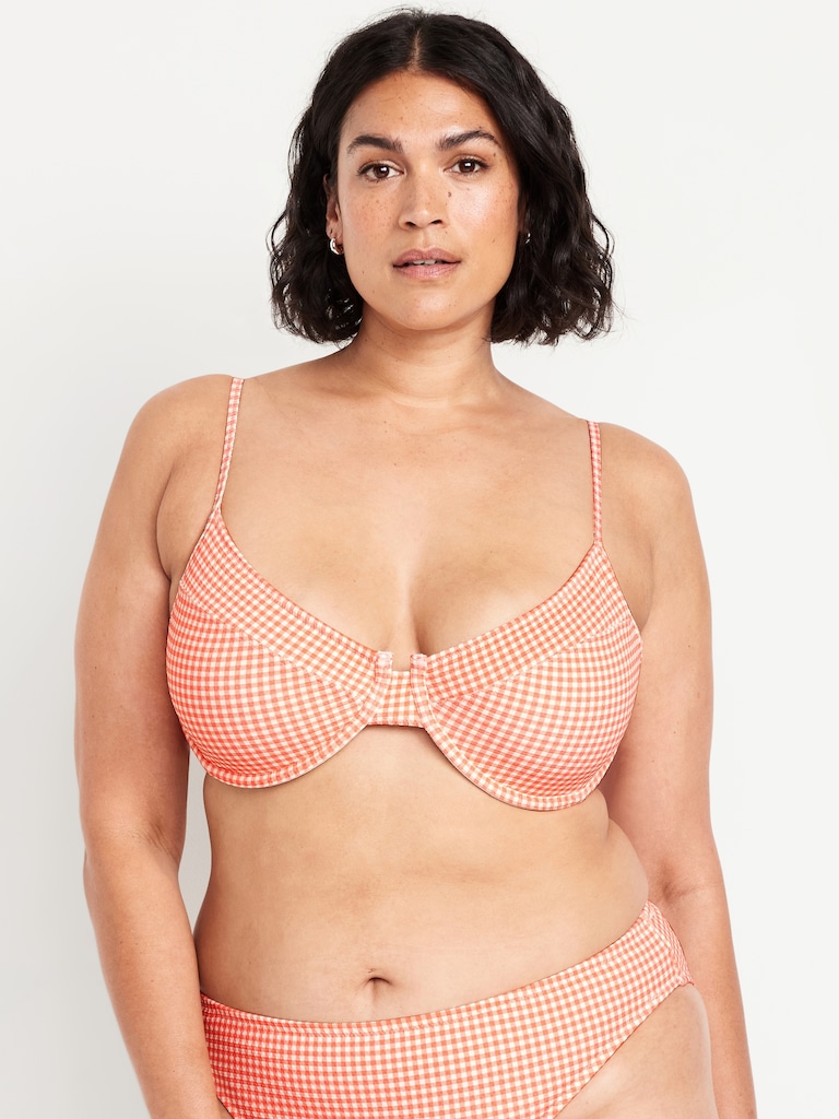 Textured Underwire Balconette Swim Top