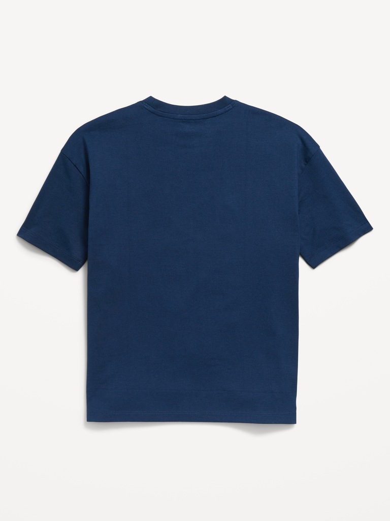 Oversized Short-Sleeve Pocket T-Shirt for Boys
