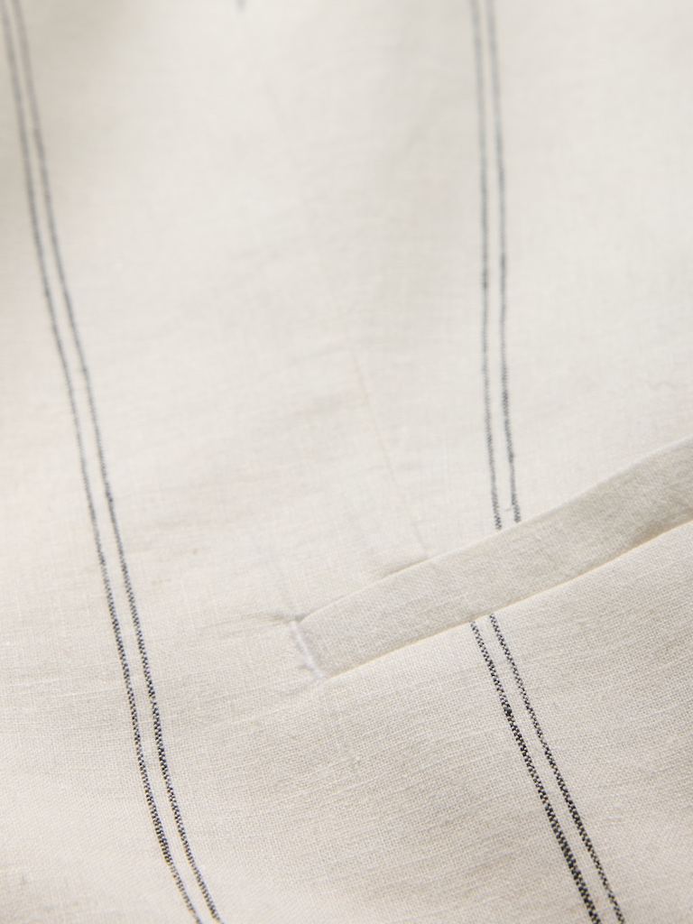 Linen-Blend Longline Vest