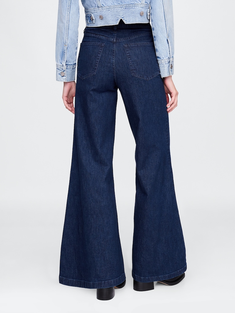 High Rise Wide Flare Jeans