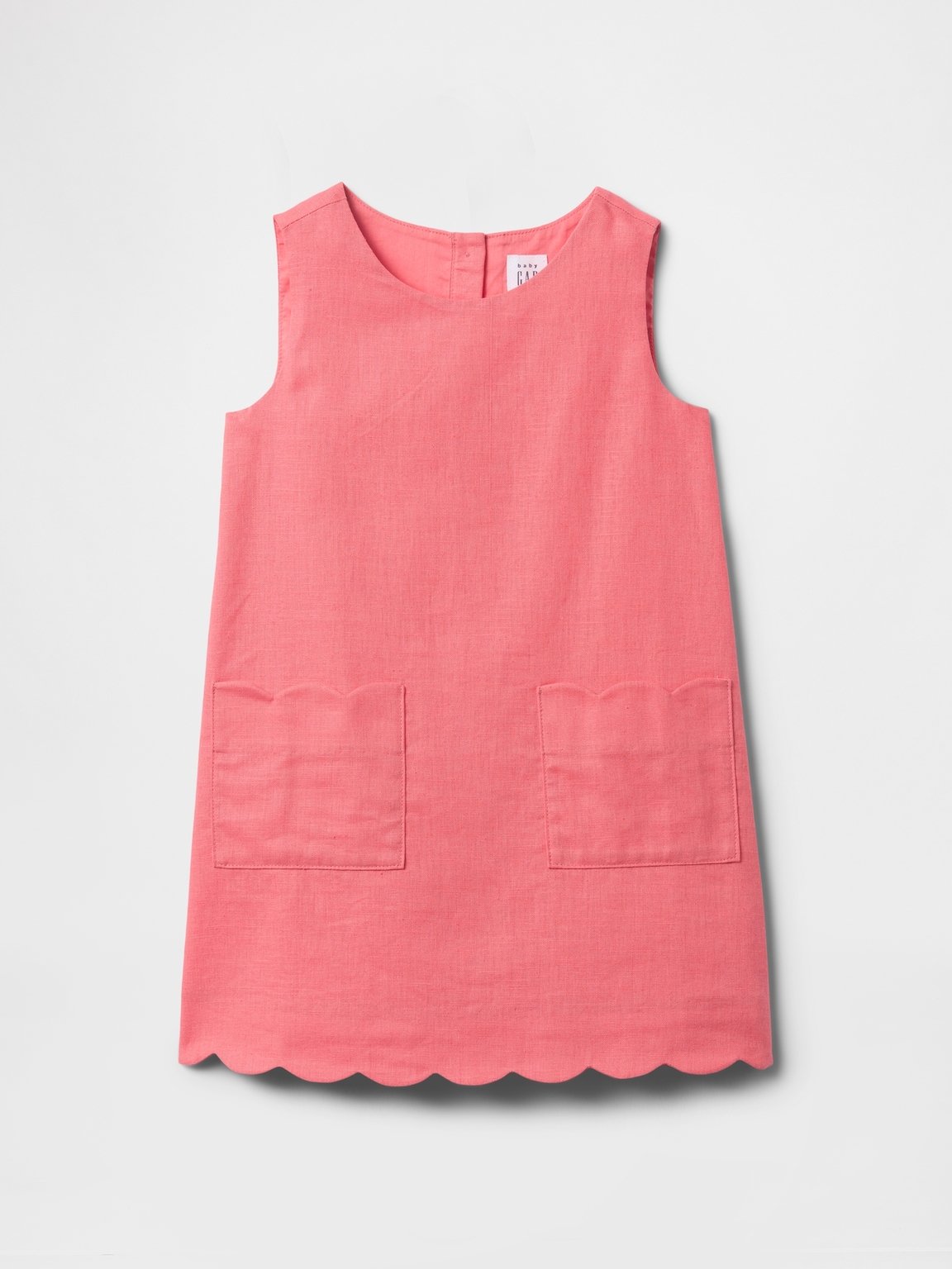 Baby & Toddler Linen-Cotton Scalloped Shift Dress