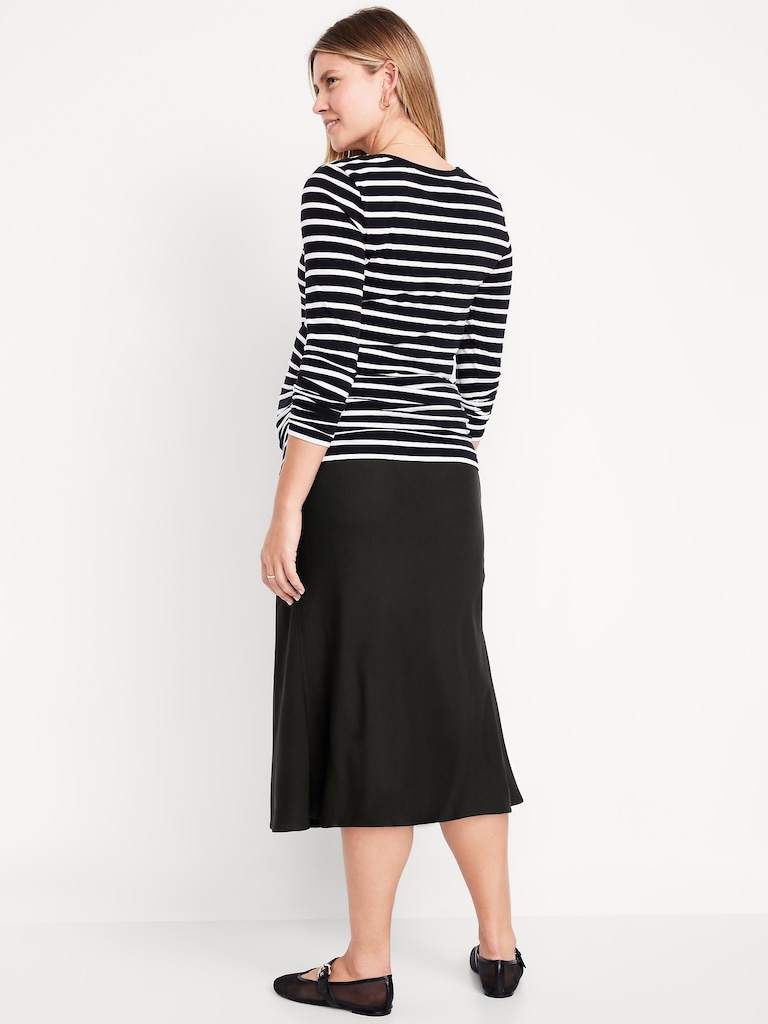 Maternity A-Line Midi Skirt