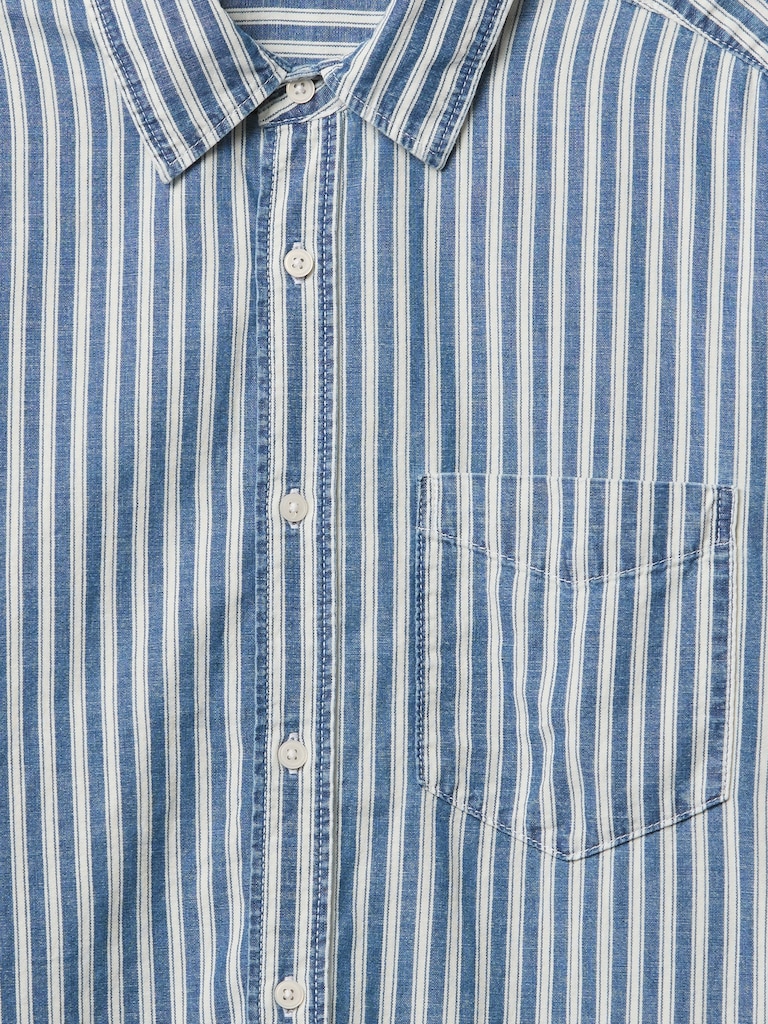 Stripe Denim Big Shirt