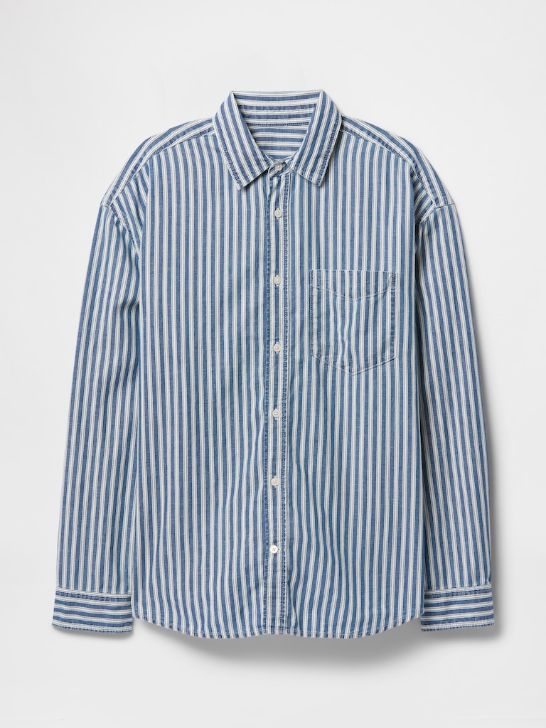 Stripe Denim Big Shirt