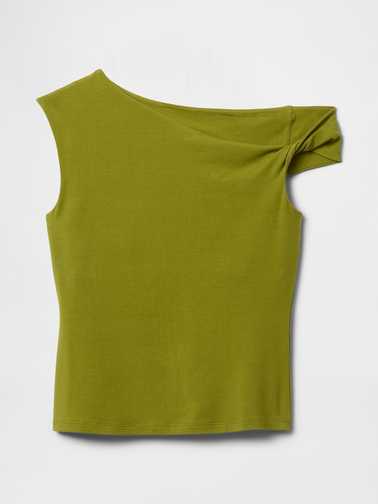 Sleeveless One-Shoulder Top