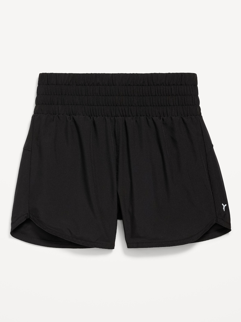 High-Waisted Dolphin-Hem Run Shorts for Girls