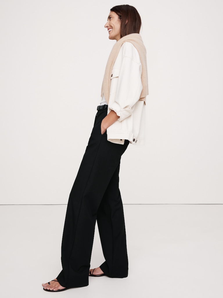High-Rise Modern Straight City Stretch Pant